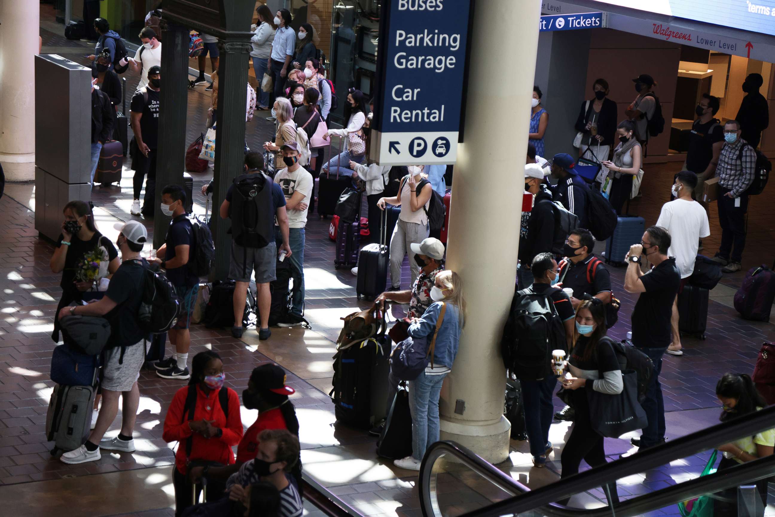 PHOTO: Passengers wait at the concourse of Union Station, Sept. 3, 2021, in Washington, D.C.