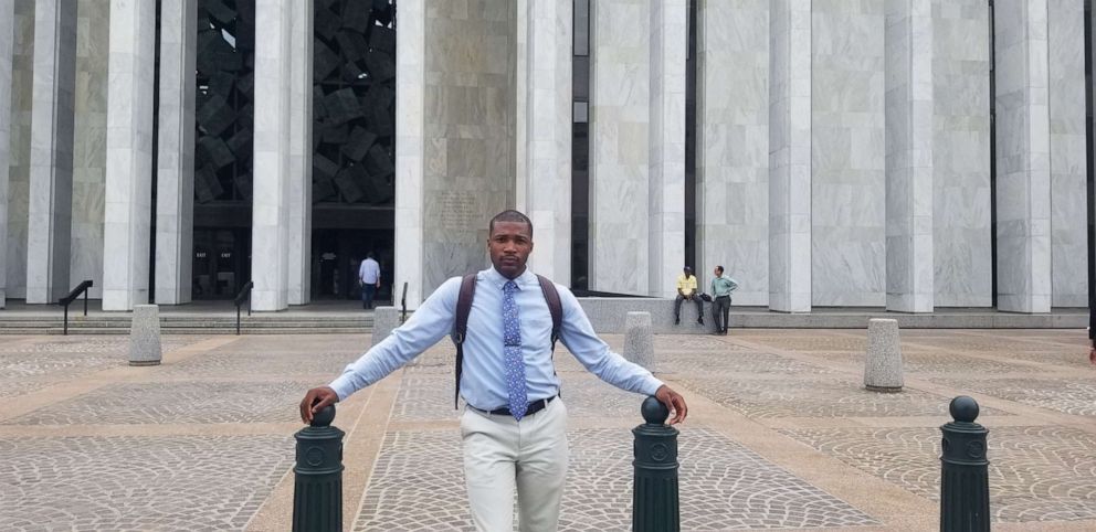 PHOTO: Liam Spady, a 22-year-old student at the Community College of Philadelphia, visited Capitol Hill to advocate for continued funding for the Youth Homelessness Demonstrations Projects initiative at the House Appropriations Committee, Sept. 5, 2019.