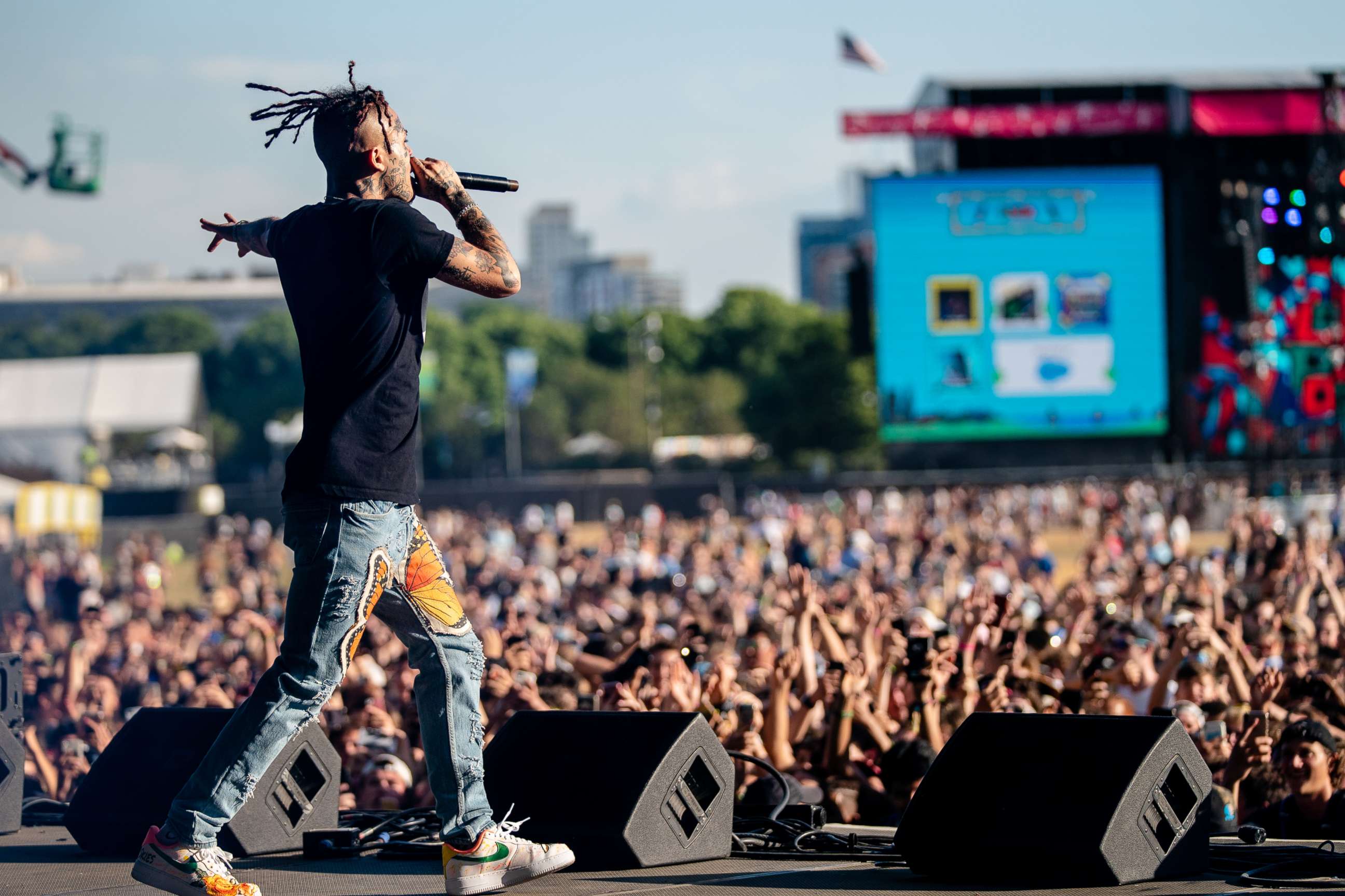PHOTO: Lil Skies performs at the Lollapalooza Music Festival at Grant Park, Aug. 3, 2019, in Chicago.
