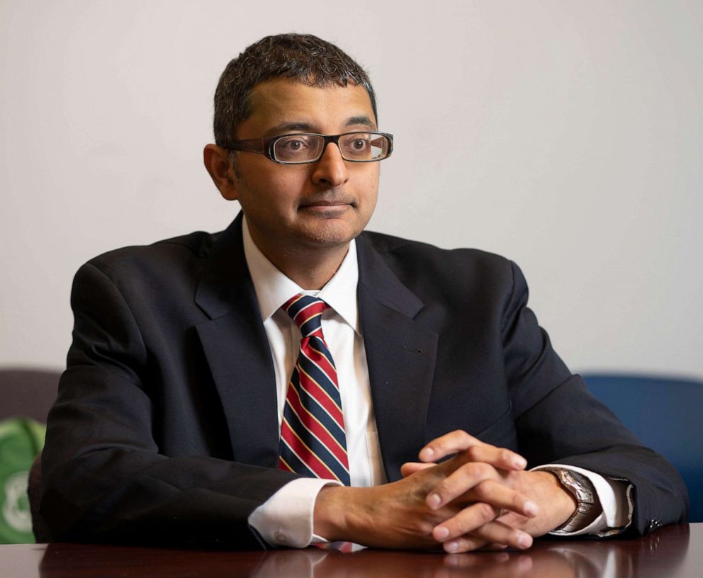 PHOTO: Dr. Nirav Shah, director of the Maine Centers for Disease Control, poses for a photo at the Maine CDC offices in Augusta, ME., June 10, 2019.