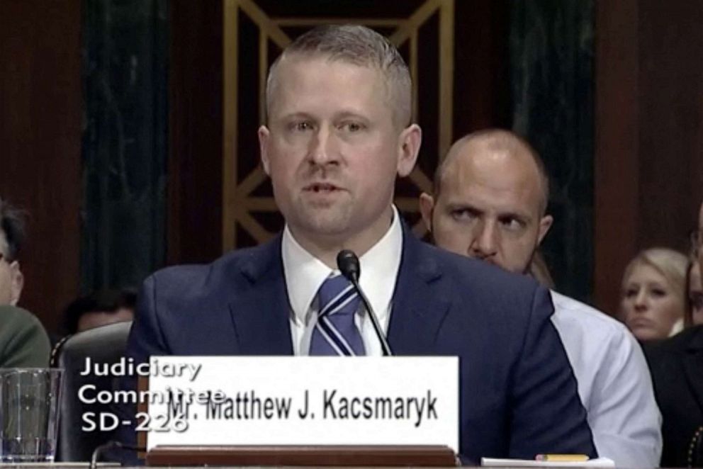 PHOTO: FILE - Matthew Kacsmaryk, deputy counsel for the First Liberty Institute, answers questions in Washington, Dec. 13, 2017 in a still image from video.