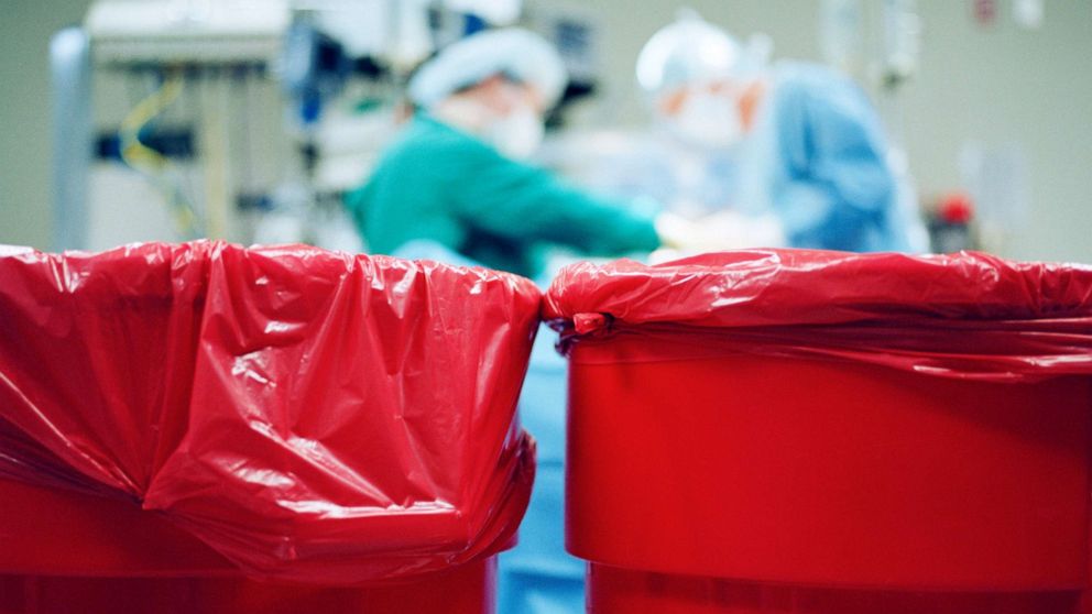 PHOTO: Medical waste receptacles are seen in this stock photo.