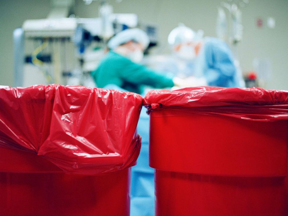 PHOTO: Medical waste receptacles are seen in this stock photo.