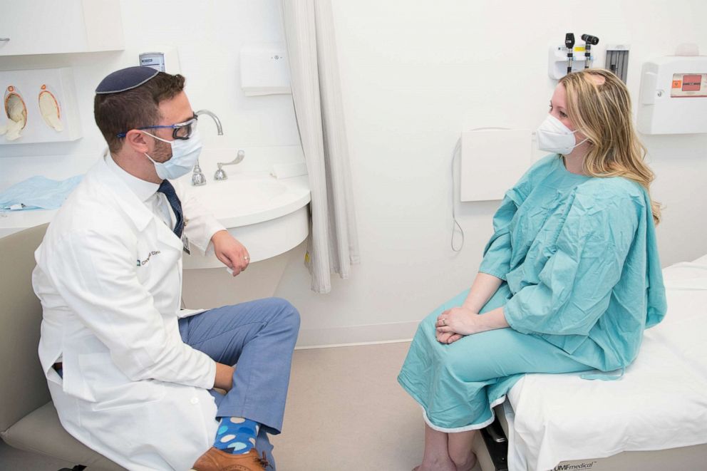 PHOTO: Caitlin Jones, a 30-year-old physician's assistant in Ohio, noticed a suspicious-looking mole on her scalp. Like many patients, she was concerned about going for an in-person appointment.