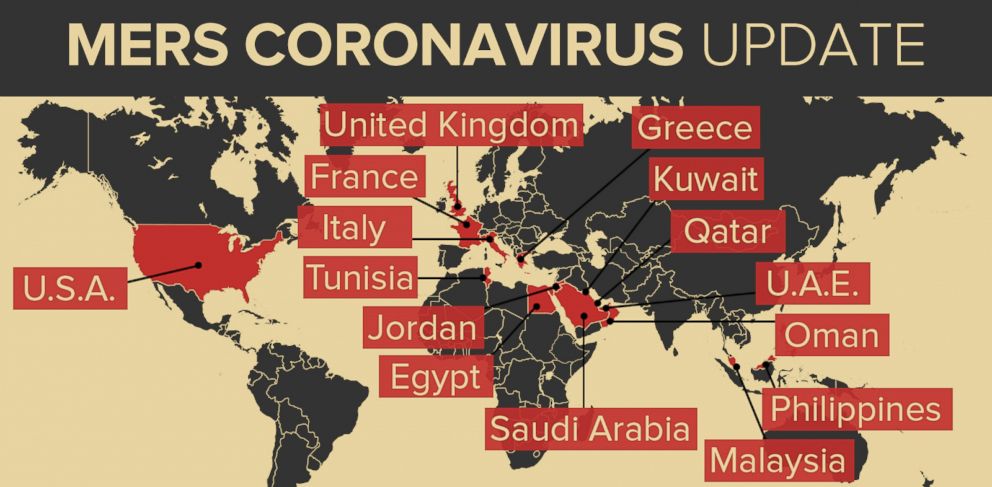 MERS Coronavirus Update Map
