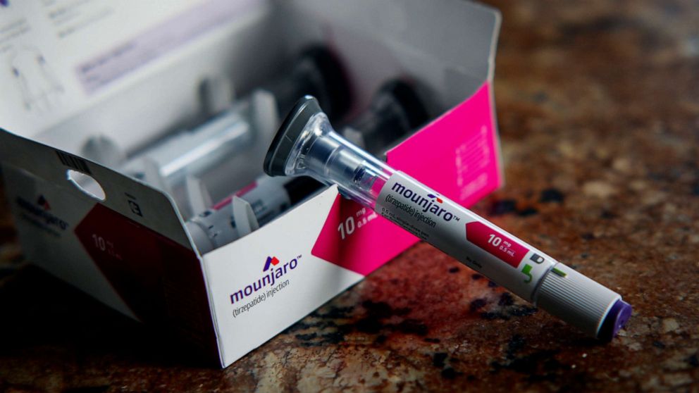 PHOTO: Mounjaro injection pen on display in Carlsbad, Calif., Nov. 30, 2022.