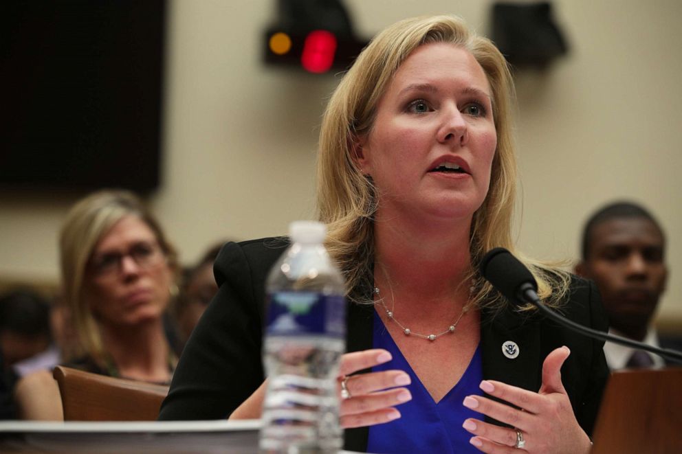 PHOTO: Elizabeth Neumann, Assistant Homeland Security Secretary for Threat Prevention and Security Policy in the Office of Strategy, Policy and Plans, testifies on Sept. 24, 2019, on Capitol Hill in Washington, DC.
