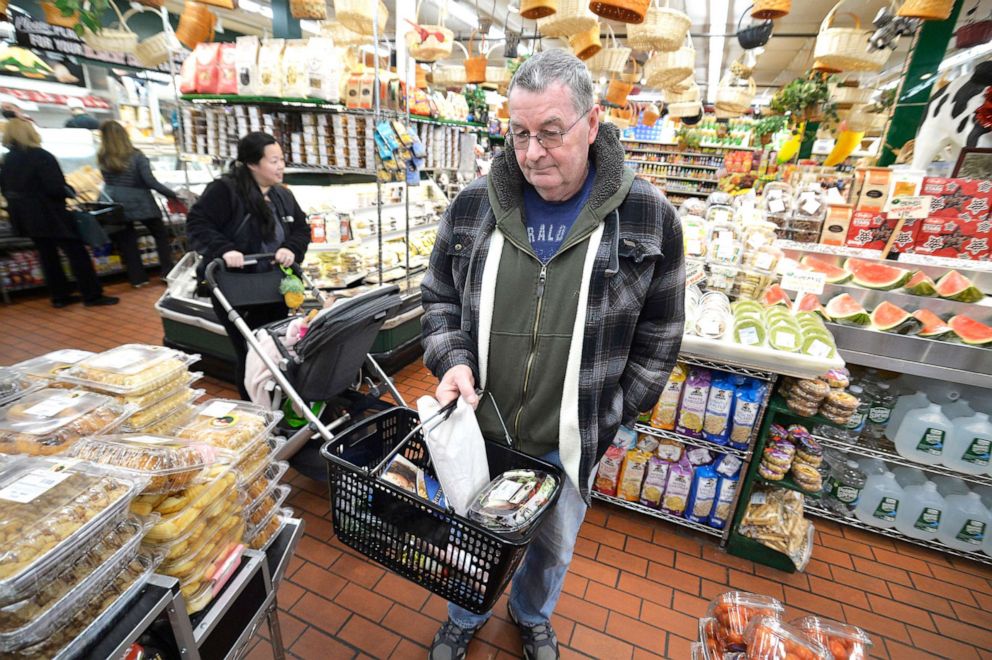 PHOTO: A person shops at the Bayside Family Market in New York, Feb. 10, 2022.