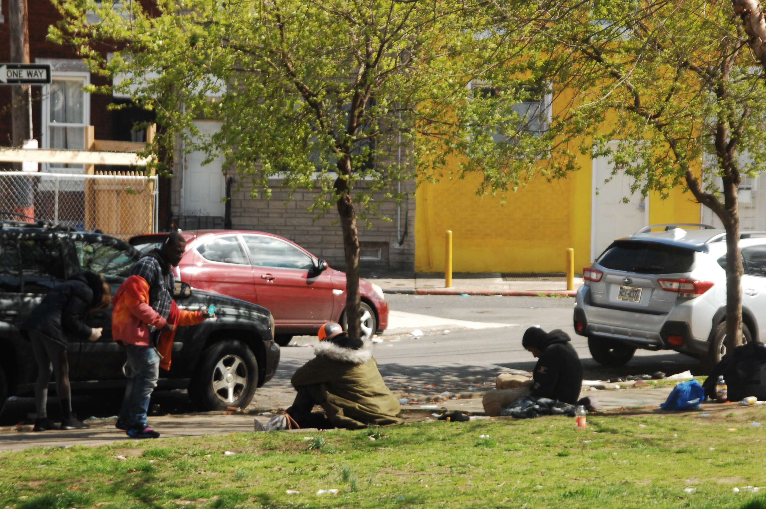 PHOTO: The opioid epidemic continues to rage in Kensington amid the coronavirus pandemic as addicts struggle with homelessness, addiction, and coronavirus fears, each exasperating one another in Philadelphia on April 1, 2020.