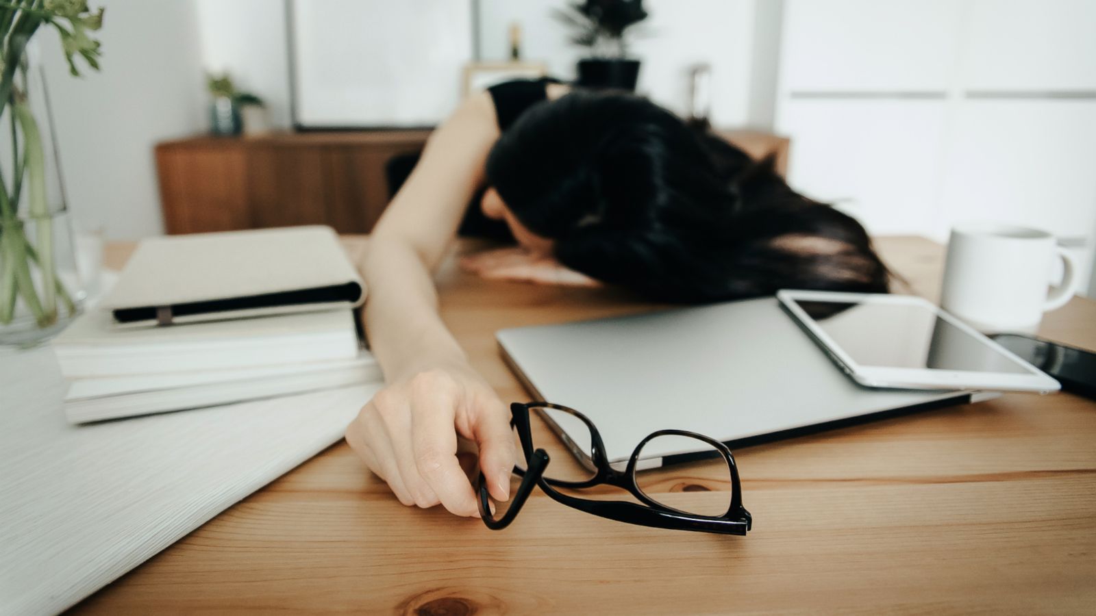 PHOTO: An overworked businesswoman is seen in this undated stock photo.