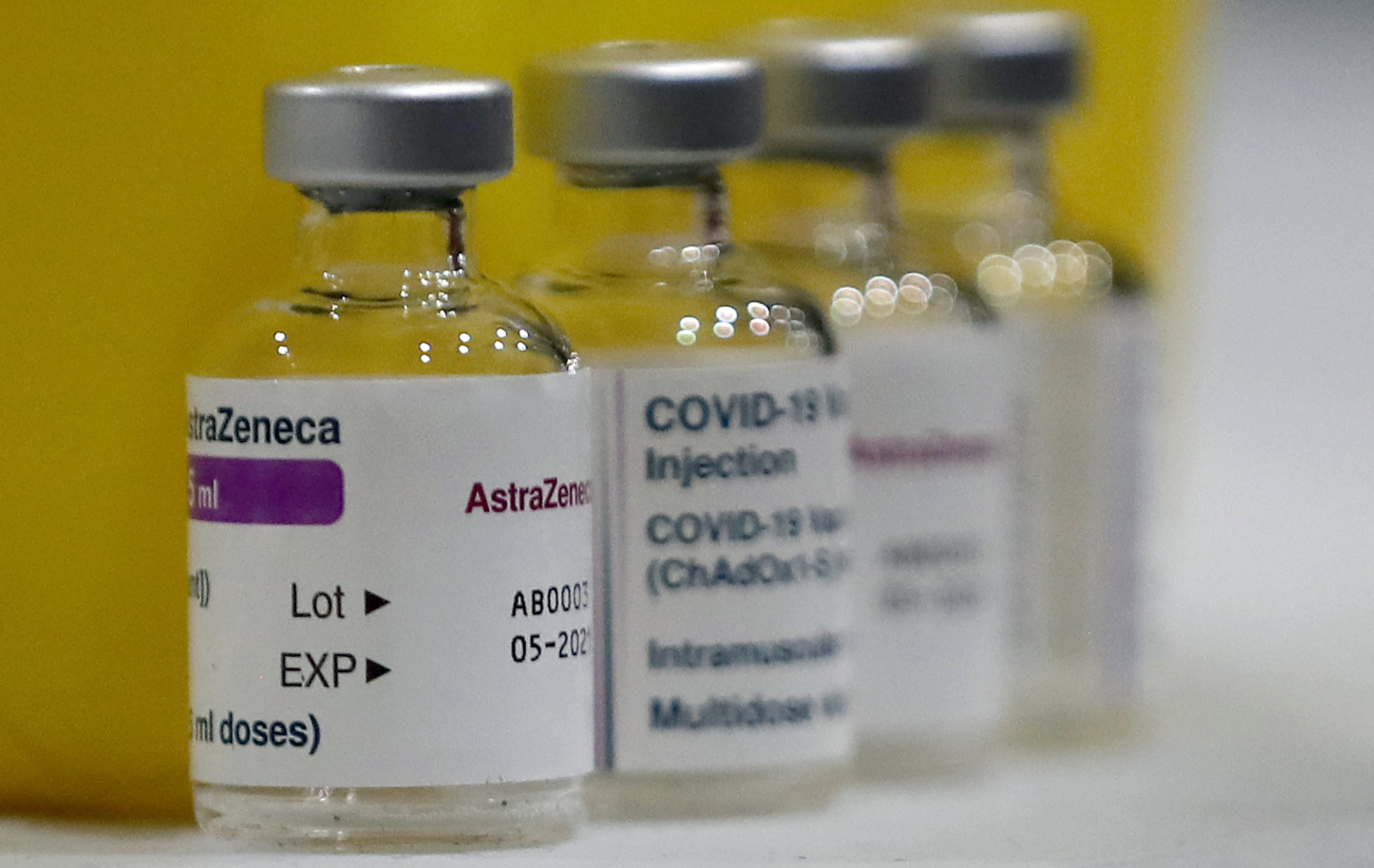 PHOTO: The AstraZeneca COVID-19 vaccine is ready to be used at a homeless shelter in Romford, east London, Feb. 3, 2021. In a study by Oxford University, the AstraZeneca vaccine has been shown to reduce transmission of the virus. 