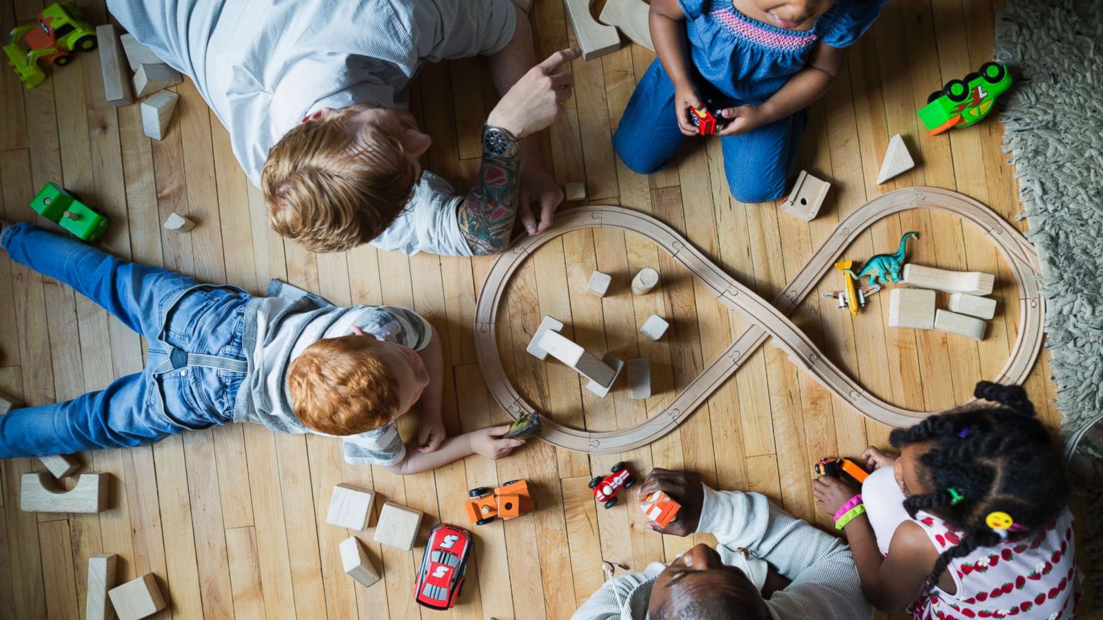 children with toys