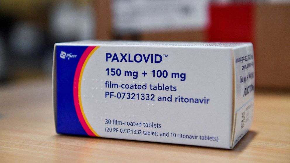 PHOTO: Coronavirus disease (COVID-19) treatment pill Paxlovid is seen in a box, at Misericordia hospital in Grosseto, Italy, Feb. 8, 2022.
