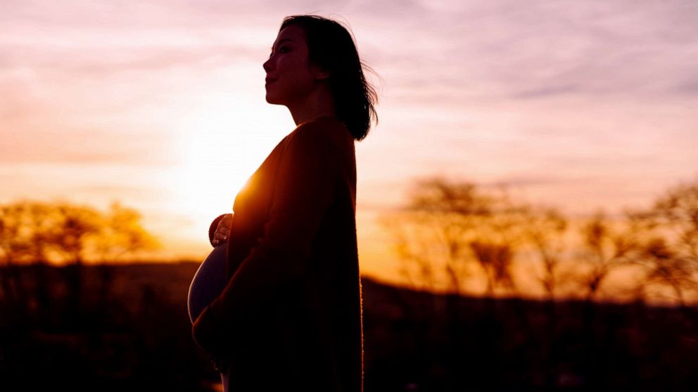 PHOTO: A pregnant woman is shown in silhouette in an undated image.