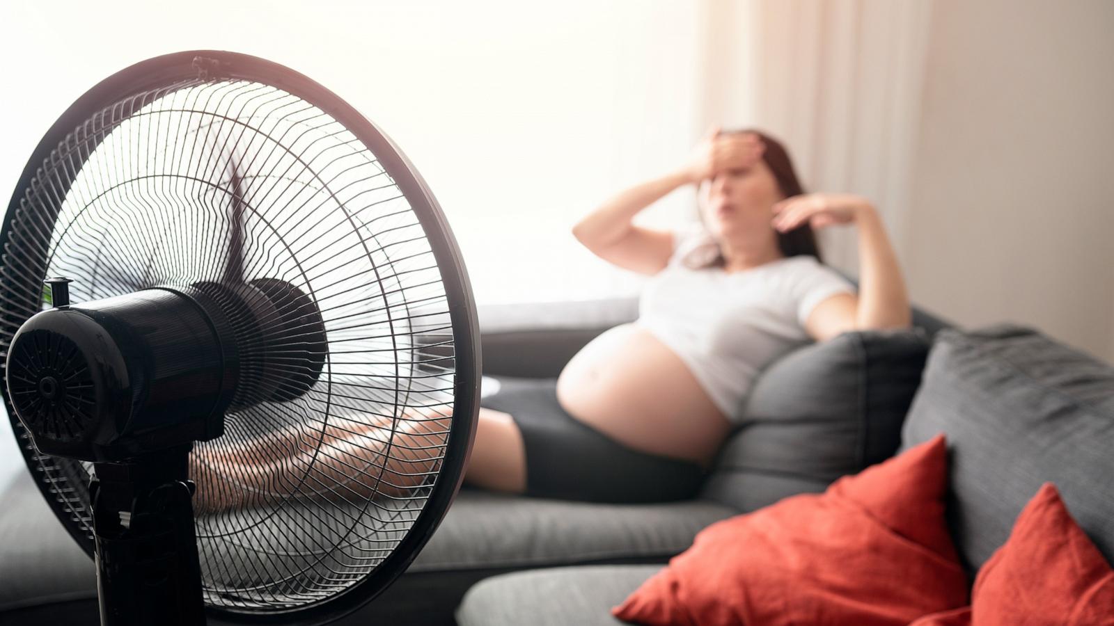 PHOTO: A pregnant woman in hot temperatures in an undated stock photo.