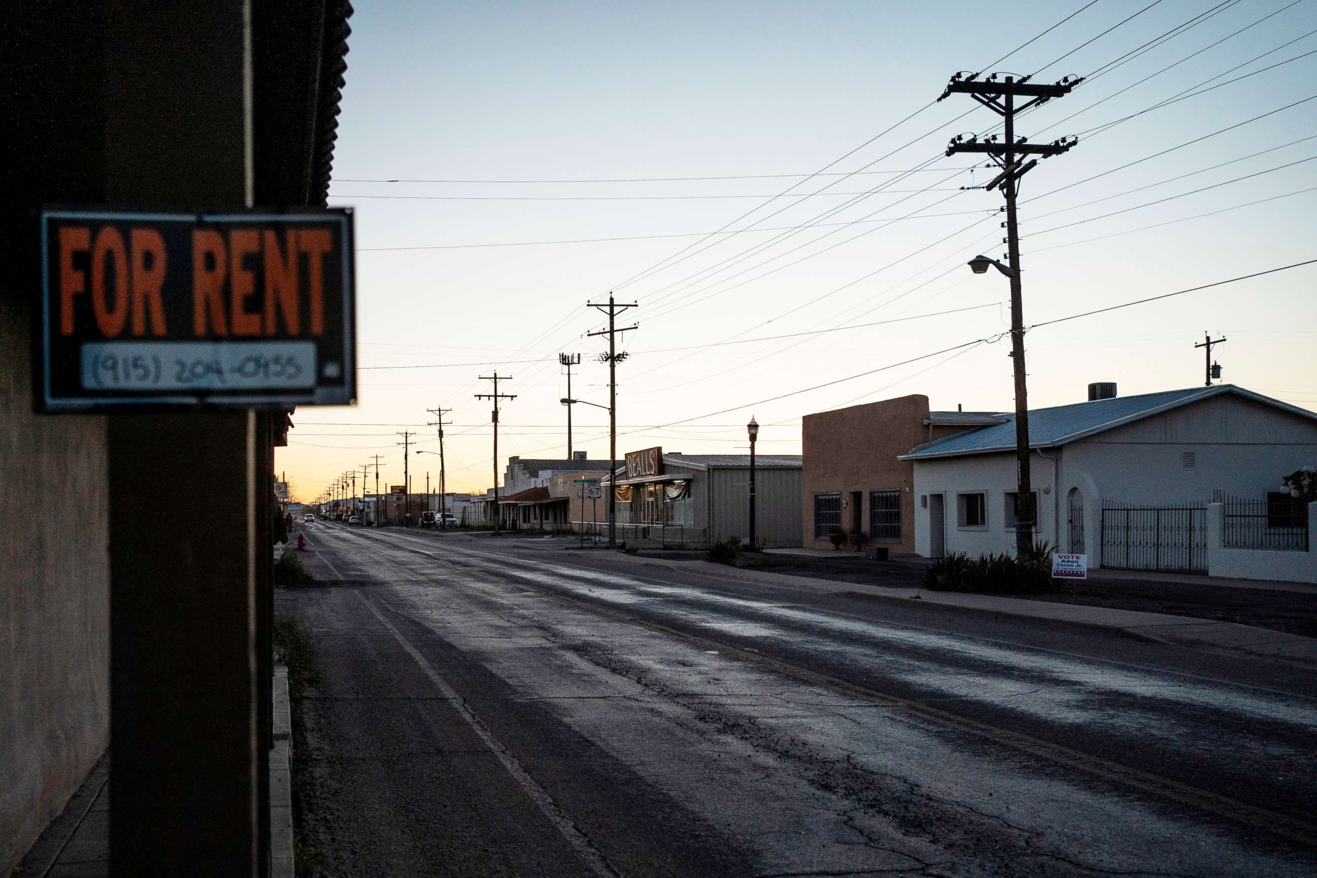 PHOTO: O'Reilly Street, the main street in the city of Presidio, Texas, is pictured on Feb. 1, 2020.