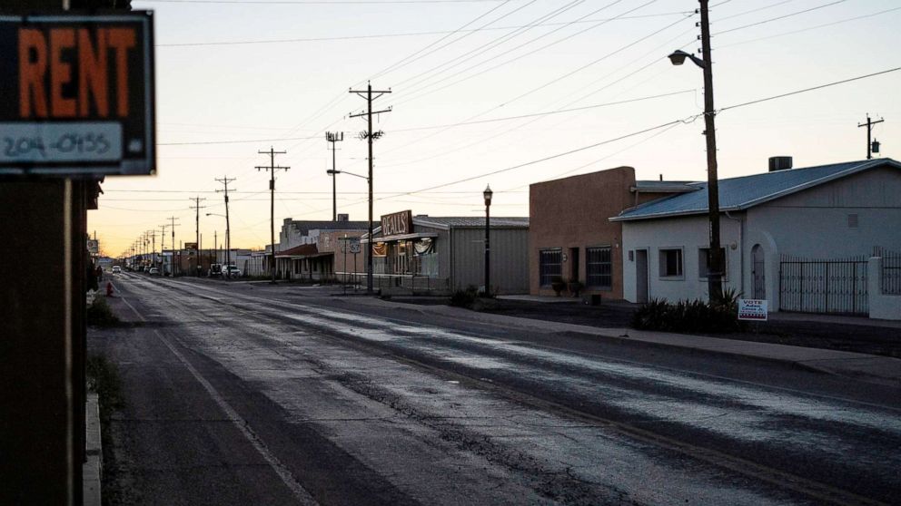 PHOTO: O'Reilly Street, the main street in the city of Presidio, Texas, is pictured on Feb. 1, 2020.