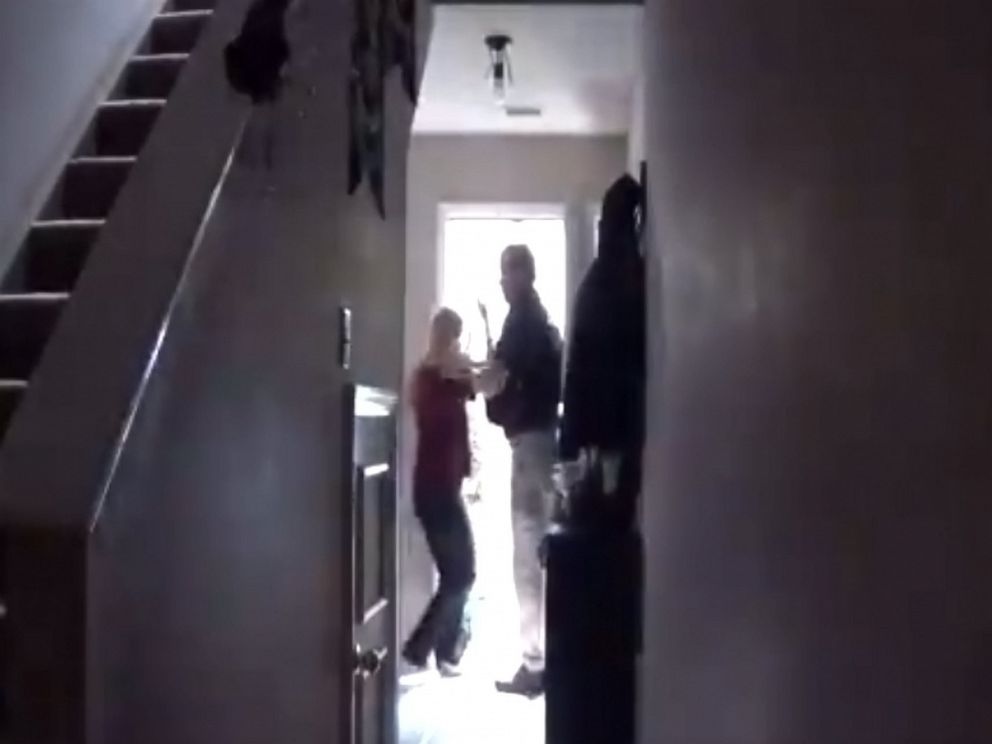PHOTO: In this image taken from a video captured by a camera Rebekah Jones placed on a shelf, Jones is seen as she is led outside, before FDLE agents entered her home to execute a search warrant on Dec. 7, 2020.
