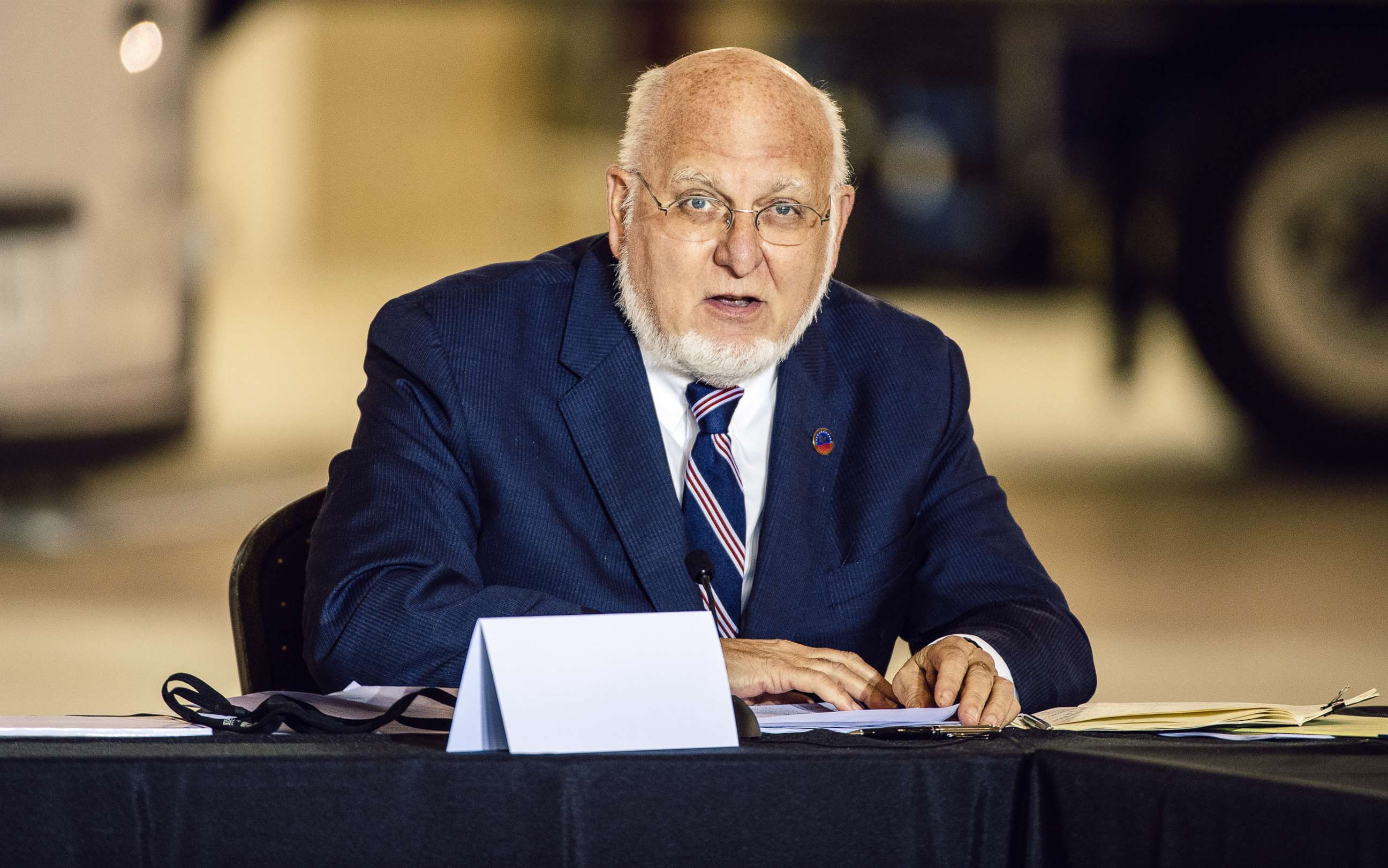 PHOTO: In this Dec. 3, 2020 file photo Robert Redfield, director of the Centers for Disease Control and Prevention speaks during a roundtable discussion on vaccine distribution in Memphis, Tenn.