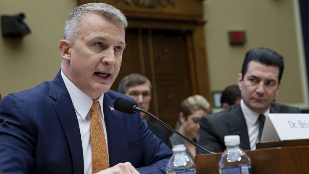 PHOTO: Rick Bright, deputy assistant secretary for preparedness and response for Health and Human Services (HHS), speaks during a House Oversight and Investigations Subcommittee hearing in Washington, D.C., March 8, 2018.