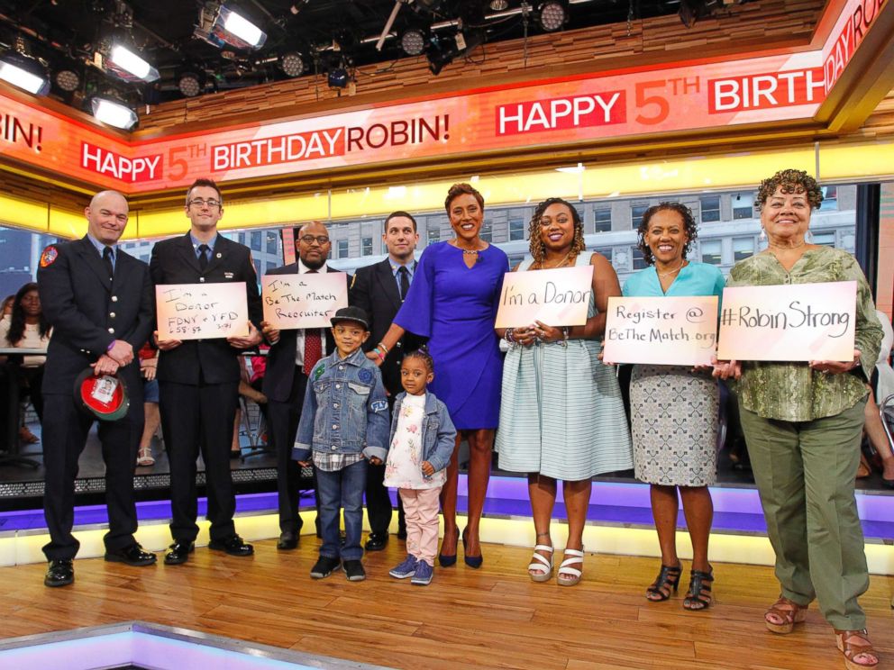 PHOTO: Good Morning America co-anchor Robin Roberts is celebrating her fifth birthday, the anniversary of the day she received a life-saving bone marrow transplant.