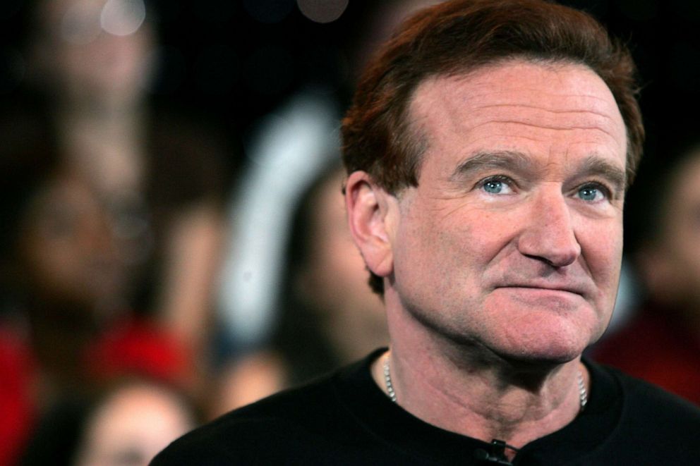 PHOTO: Robin Williams appears onstage during MTV's Total Request Live at the MTV Times Square Studios, April 27, 2006, in New York City.