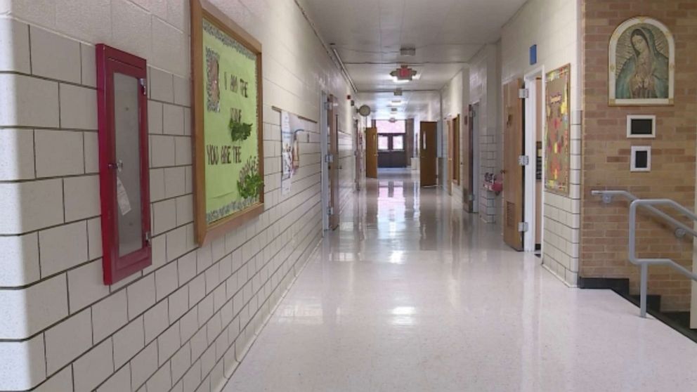 PHOTO: Christ the King School in Kansas City, Kan., has closed for the week due to students and staff sick with respiratory illness, Nov. 11, 2022.