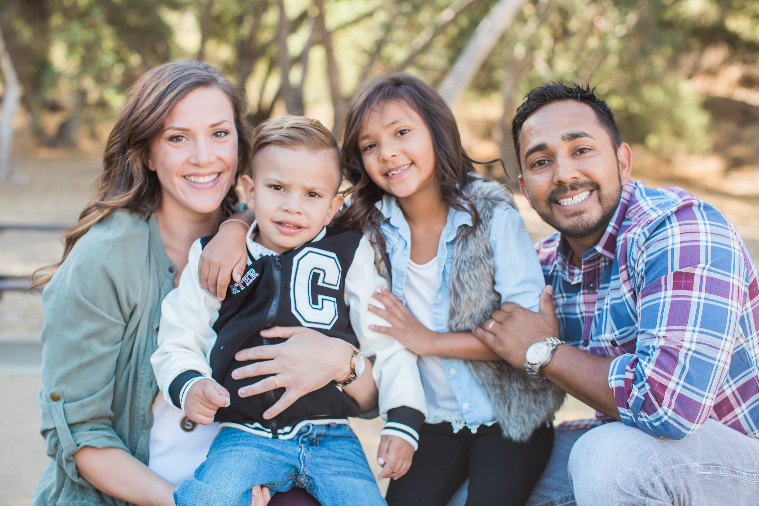 PHOTO: Jennifer and Samir Sarkar seen in an undated family photo with their children, Sophia, 8, and Carter, 6.