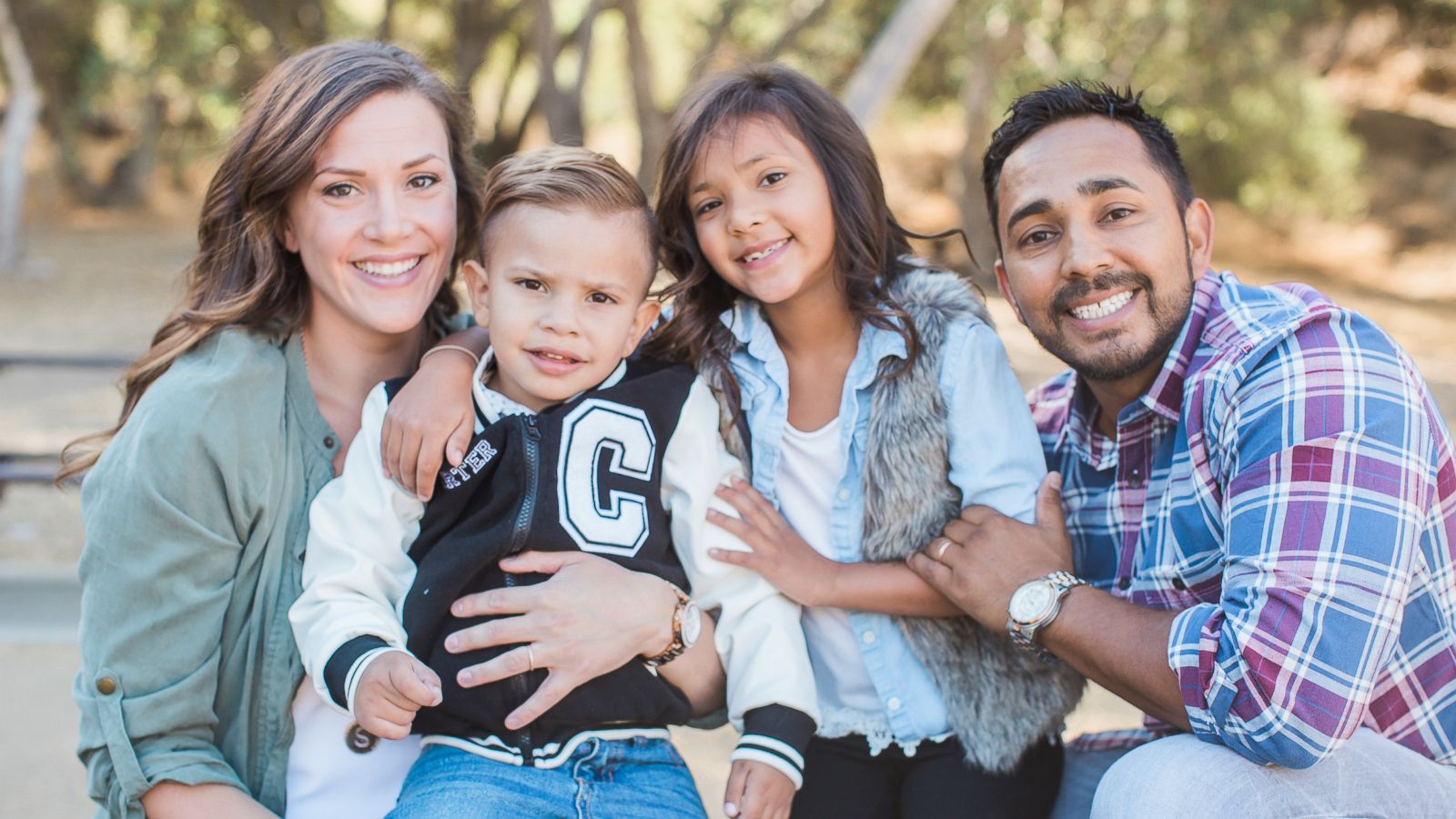 PHOTO: Jennifer and Samir Sarkar seen in an undated family photo with their children, Sophia, 8, and Carter, 6.