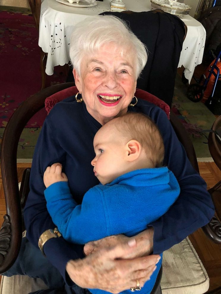 PHOTO: Shirley Strauss, 93, photographed with her great grandchild. 