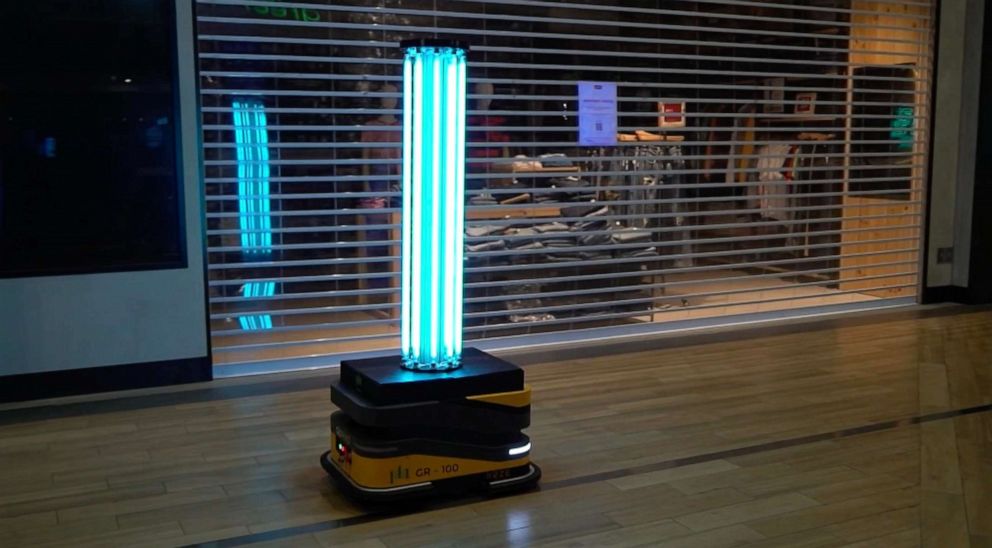 PHOTO: The PBA Group is deploying its "Sunburst UV Robot" to disinfect malls across Singapore. May 2020 in Singapore. 