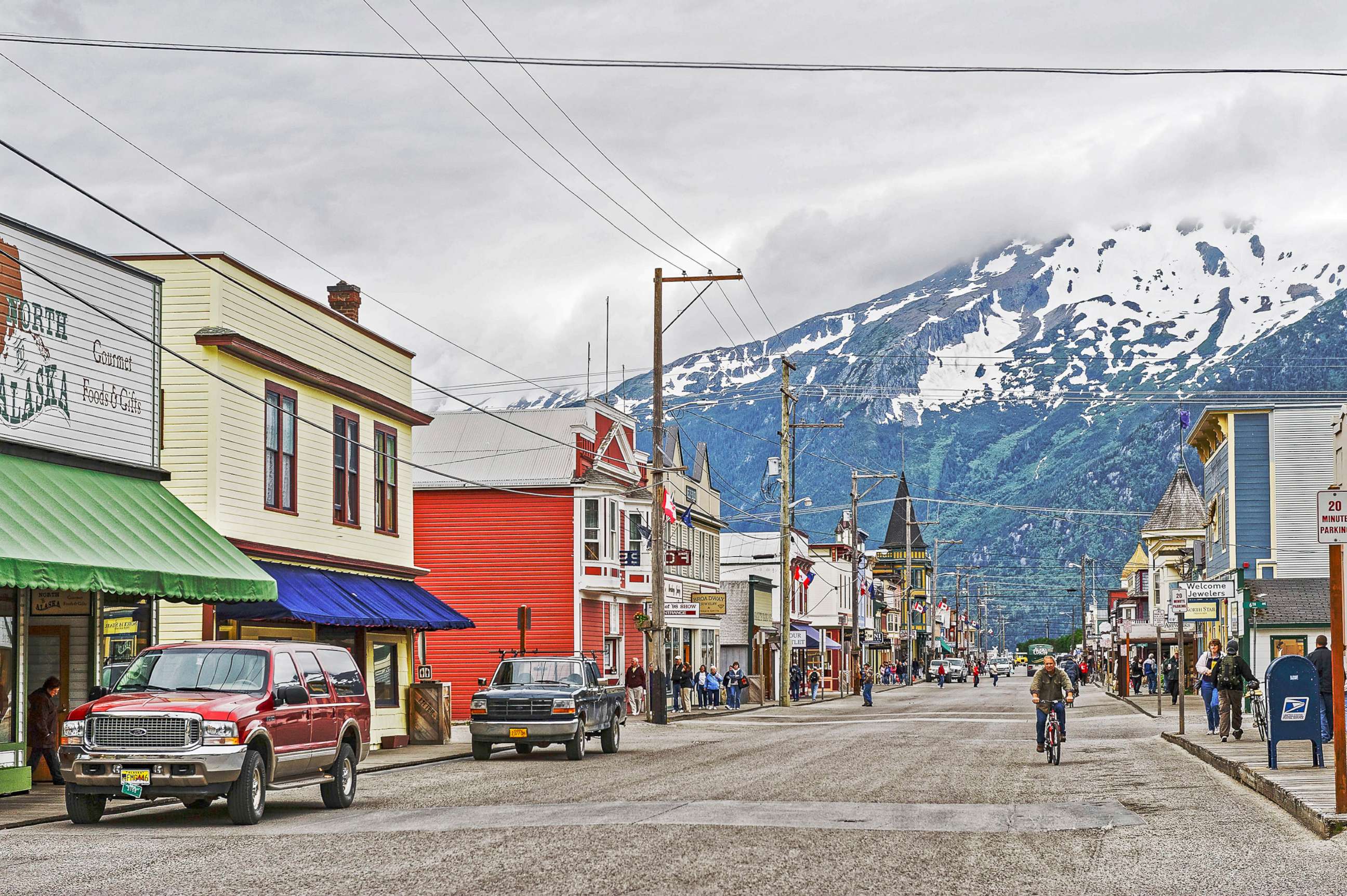 PHOTO: People walk down Main Street in Skagway, Alaska, June 22, 2009.