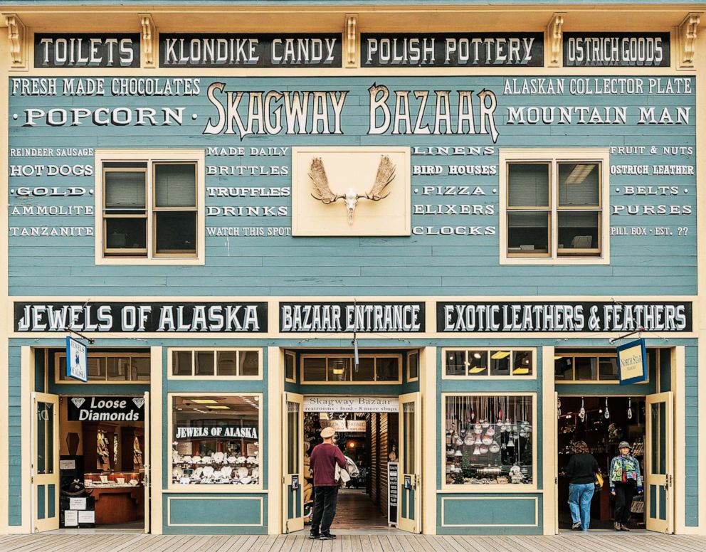 PHOTO: People shop at the Skagway Bazaar in downtown Skagway, Alaska, June 22, 2009.