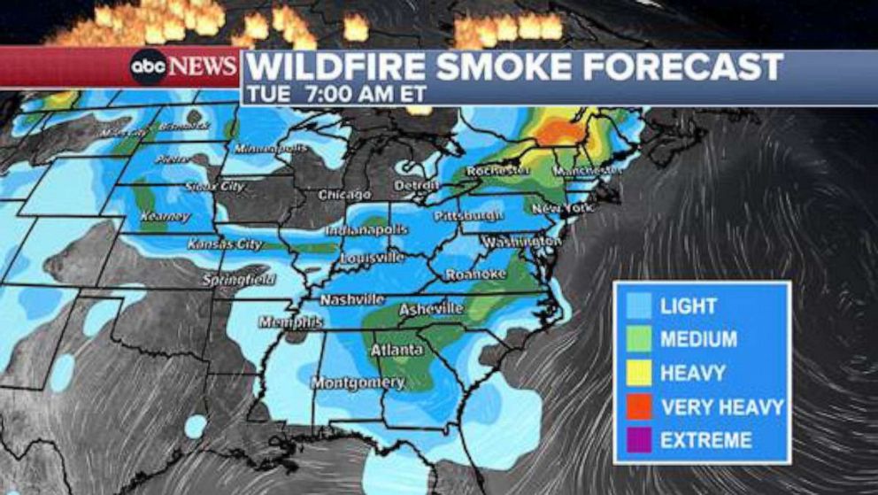 Wildfire smoke map: Which US cities, states are being affected by ...