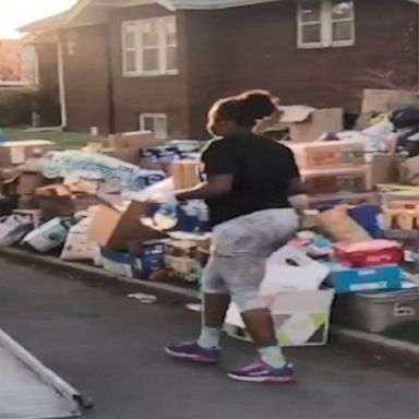 The group made the trip to New Mexico with truckloads of supplies and food they had gathered.