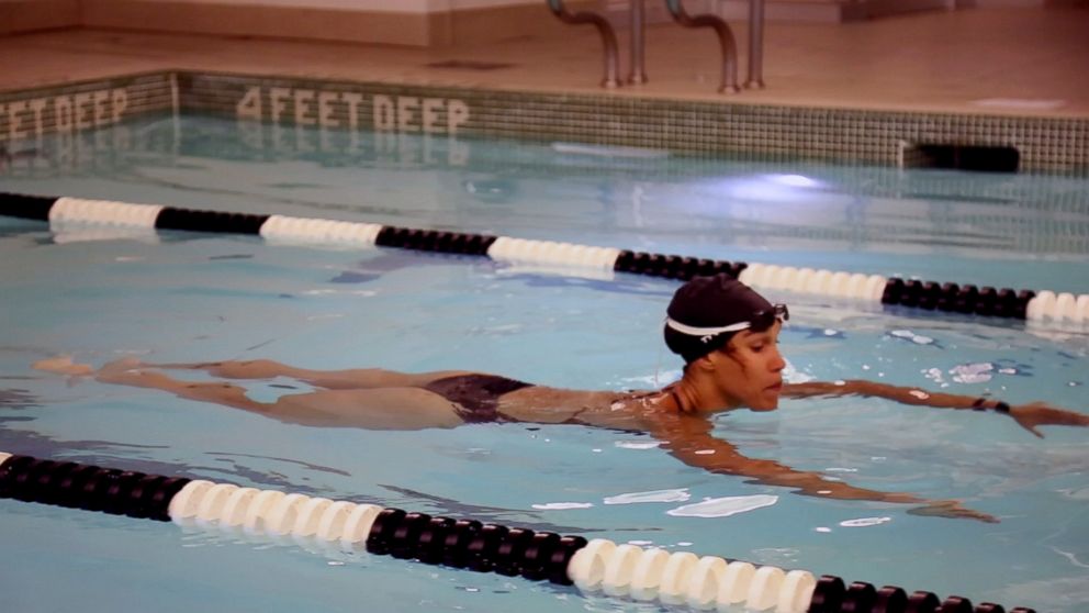 PHOTO: Equinox instructor Cece Marizu demonstrates a pool workout.