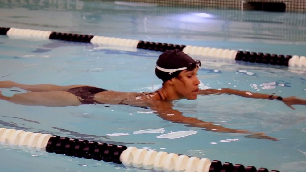 PHOTO: Equinox instructor Cece Marizu demonstrates a pool workout.