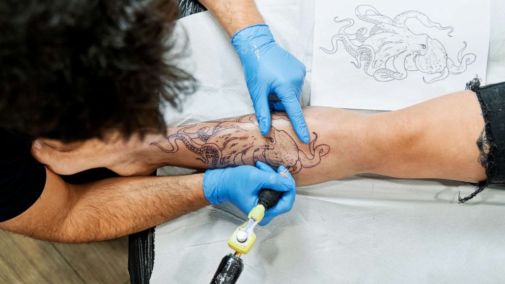 PHOTO: A person receives a tattoo in this stock photo.
