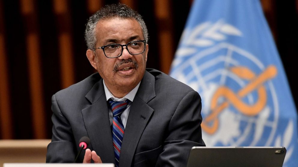 PHOTO: World Health Organization (WHO) Director-General Tedros Adhanom Ghebreyesus attends a news conference in Geneva, Switzerland, July 3, 2020.