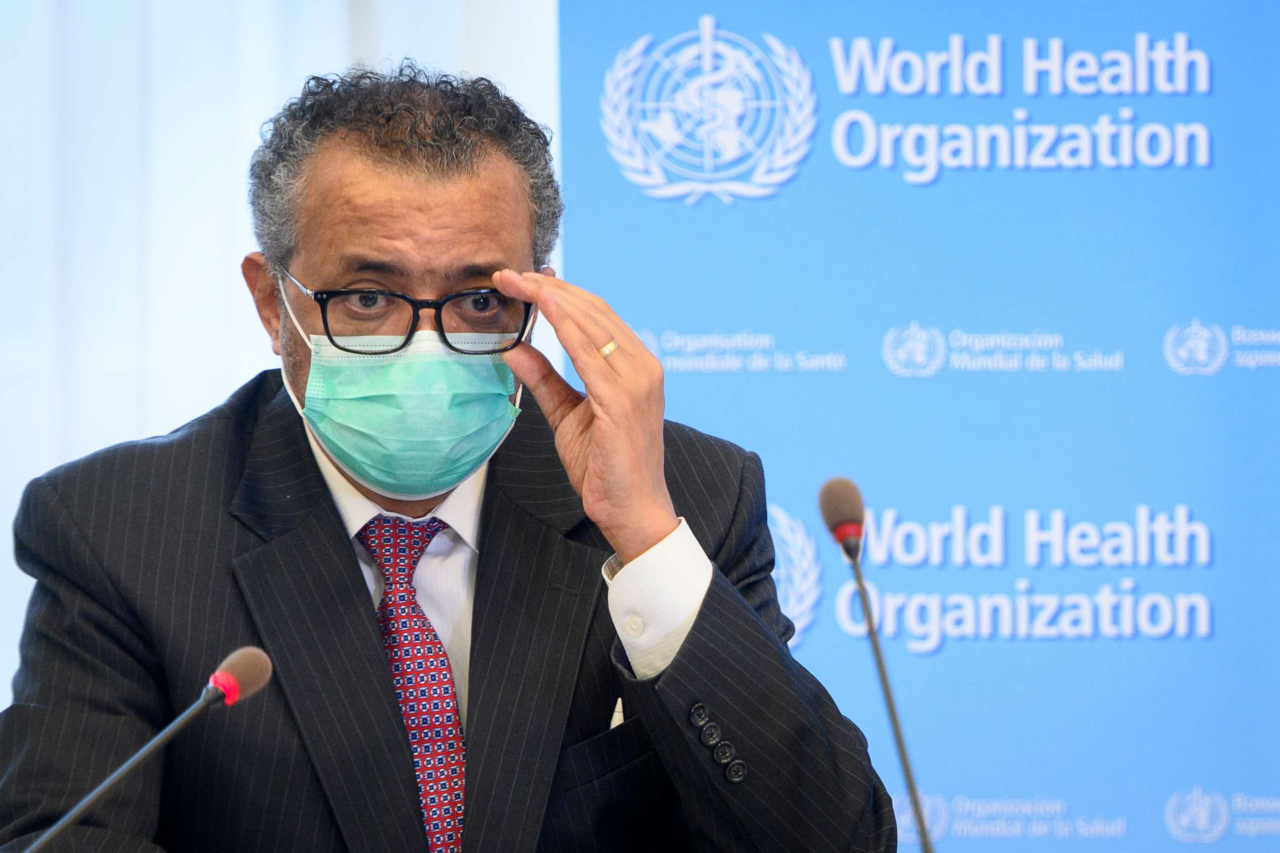 PHOTO: In this Monday, May 24, 2021, file photo, Tedros Adhanom Ghebreyesus, director-general of the World Health Organization, speaks at the WHO headquarters, in Geneva, Switzerland.