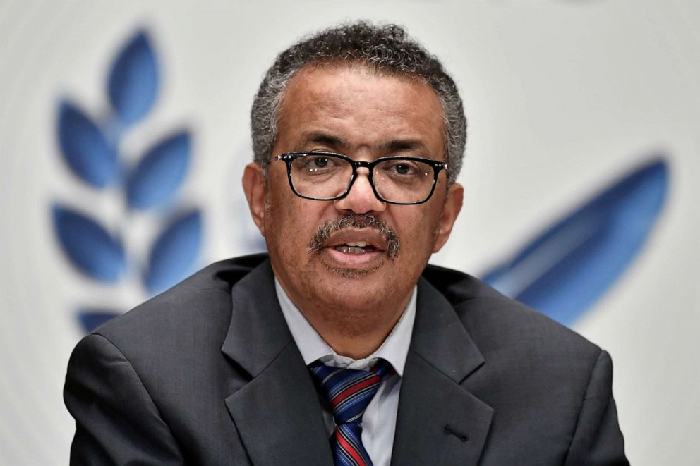 PHOTO: WHO Director-General Tedros Adhanom Ghebreyesus attends a news conference at the WHO headquarters in Geneva, July 3, 2020.