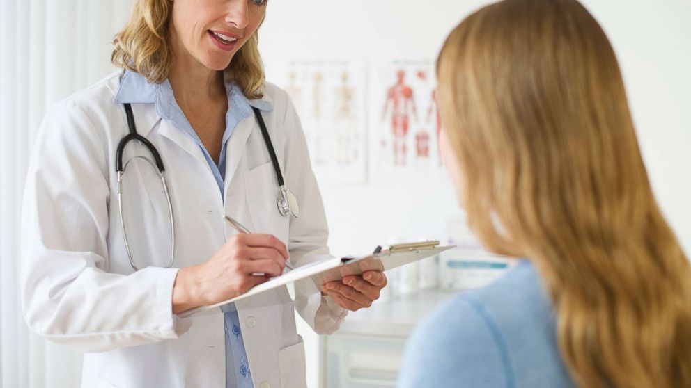 PHOTO: This stock photo depicts a doctor talking to a patient.