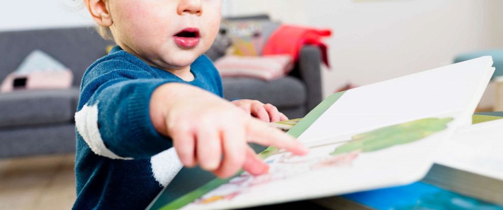 toddler reading book