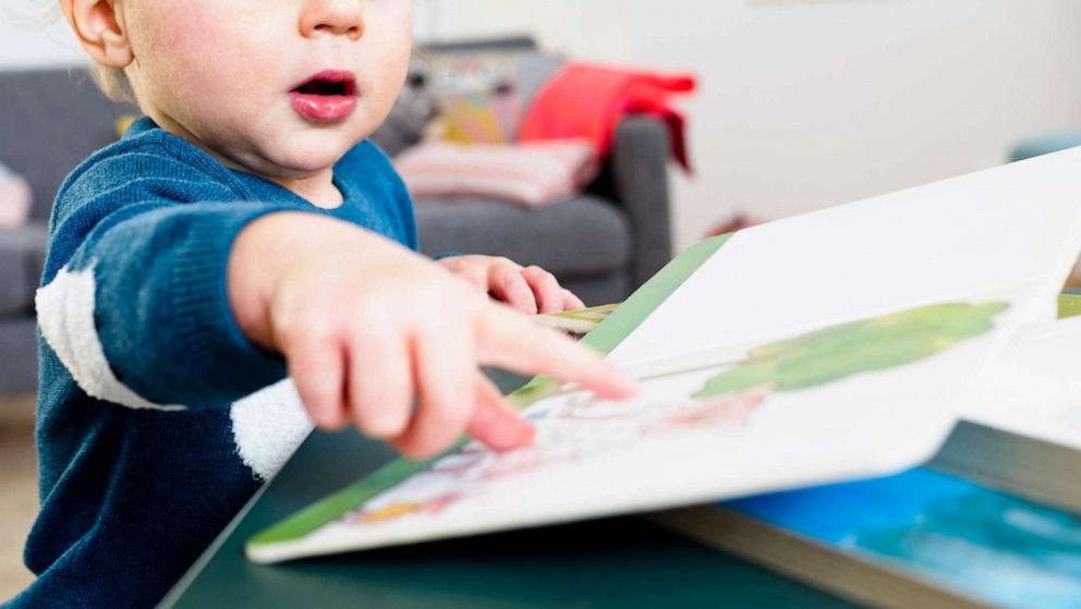 toddler reading book