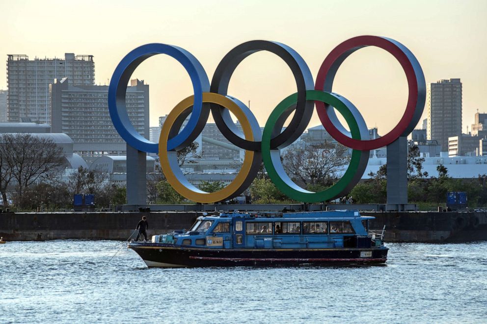PHOTO: The Tokyo 2020 Olympic Rings, March 25, 2020 in Tokyo, Japan. 