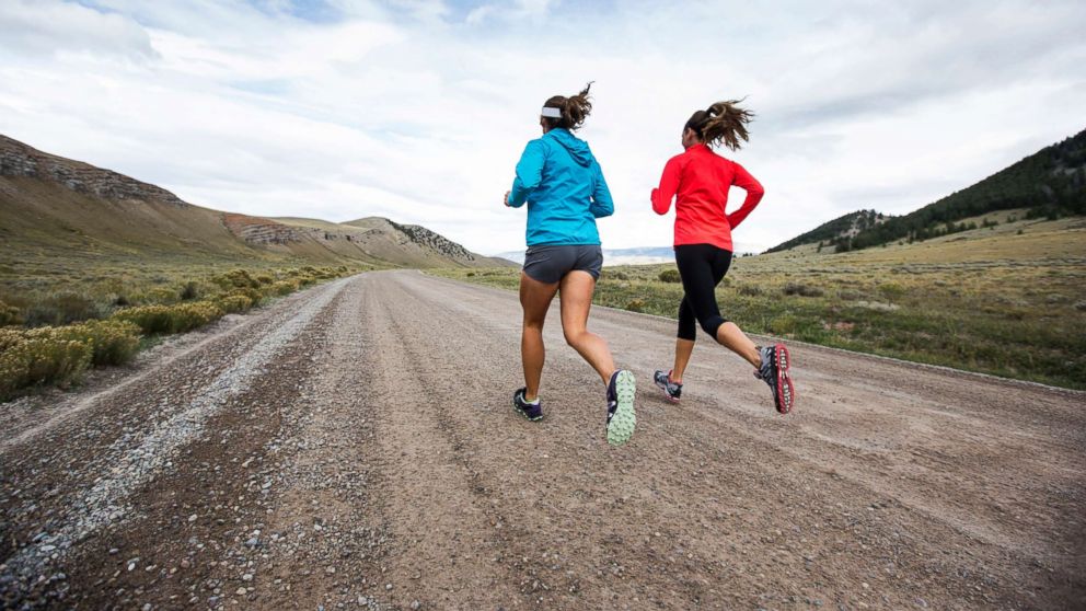 PHOTO: Two women running, in this undated stock photo.