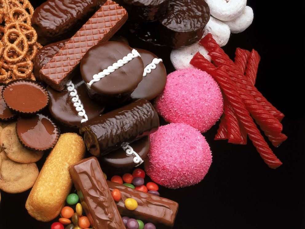 PHOTO: A selection of unhealthy processed food snacks are displayed in an undated stock photo.