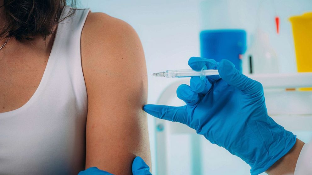 PHOTO: Woman is vaccinated in this undated stock photo.