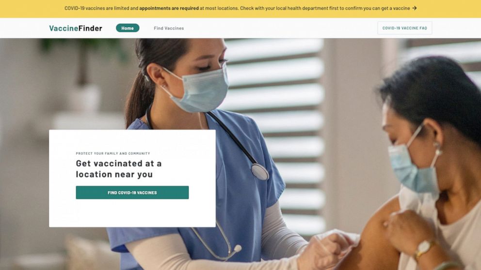 PHOTO: A new online website, called VaccineFinder, aims to help people find COVID-19 vaccines near them.
