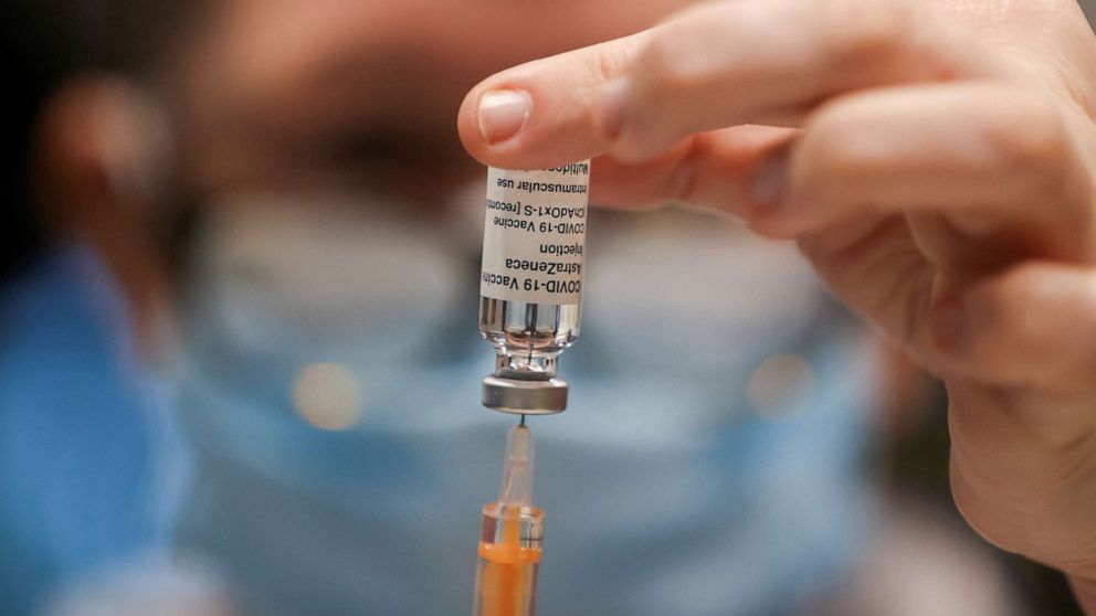PHOTO: A health worker draws a dose of the AstraZeneca's coronavirus disease (COVID-19) vaccine, at the vaccination centre in the Newcastle Eagles Community Arena, in Newcastle upon Tyne, Britain, Jan. 30, 2021. 